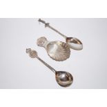 Commemorative silver spoon, silver spoon with styl