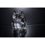 Orreforos Owl glass paperweight (Fully signed)