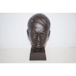 Cast iron bust of Adolph Hitler, height 21cm