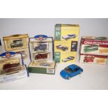 Collection of model cars and buses