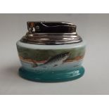 Minton bone china table lighter with leaping trout