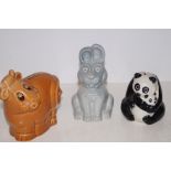 3 Wade money boxes tallest 18cm