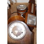 Oak wall thermometer, biscuit bowl, fruit bowl and