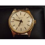 Gents Saxon wristwatch with leather strap