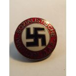 Enamel pin badge depicting Swastika