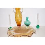 Group of various art glass