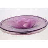 Art glass dish, possibly Whitefriars, diameter 30c