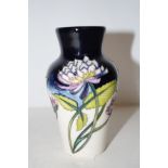 Moorcroft vase in the Trefoil pattern, 11cm in hei