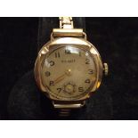 Vintage 9ct gold cased Tissot ladies wristwatch