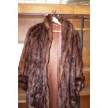 Fur coat possibly from the 60's. Possibly Mink skin