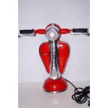 Table lamp in the form of a Vespa scooter, height