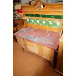 Victorian marble and pine wash stand