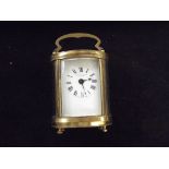 Good quality heavy brass carriage clock. Maker Pid