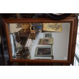 Framed bevelled mirror