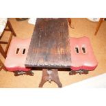 Rustic Charles table with two seats