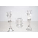 Nachtmann Glass candlesticks together with a Bacca