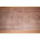 Early floor rug (worn). Measurements 230cm x 110cm