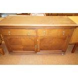 2 drawer oak sideboard