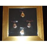 4 Framed Medals (2 Gold Test and 2 Bronze Test)