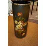 Hand painted early 20th century umbrella stand