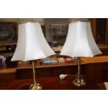 Pair of table lamps with shades