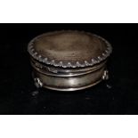 Silver Birmingham Hallmark lined trinket box