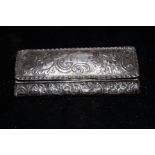 Silver trinket box, Birmingham 1906