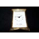 Brass carriage clock Wm Widdop. Good working order