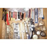 Large collection of wristwatchs, 2 silver cased po