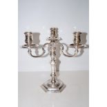 George I style silver three branch and hexagonal f