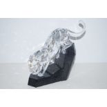 Swarovski crystal figure of a panther, modelled on