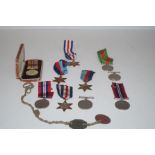 Group of Wold War II medals, to include dog tags a