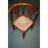 Late 18th century corner chair.