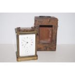 19th century French brass carriage clock Japy Frer