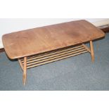 Ercol coffee table in elm and beech, height 35cm,