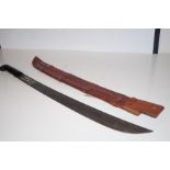 Collins & Co of Guatemala machete sword with leath