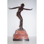 Bronze art deco style figure in the style of Demé