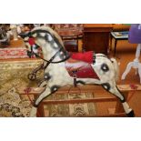 Vintage early child's rocking horse 120 x 130cm