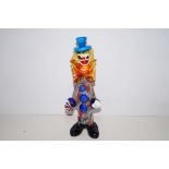 Art glass clown. Height 31cm