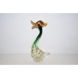 Art glass cockerel. Height 24cm