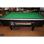 A full sized pub pool table comes with full set of