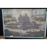 A framed Lowry print