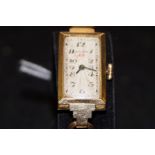 Audax 9ct gold cased ladies cocktail wristwatch