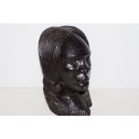 Carved African bust of a lady