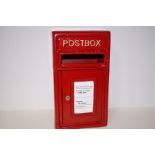 Cast Iron Red Post Box with key. Height 45cm x 24c