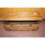 A early pine tool chest 95cm wide