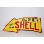 Cast Iron Fill Up Shell Sign