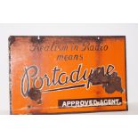 Original Double Sided Sign ' Portadyne' Radio