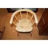 A vintage oak child's chair