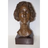 Bust of Emily Pankhurst Mounted. Height 45cm